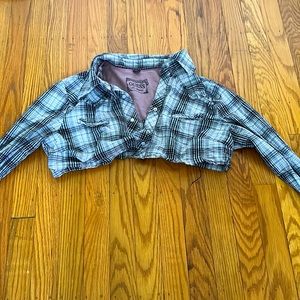 cute cropped y2k vintage flannel
